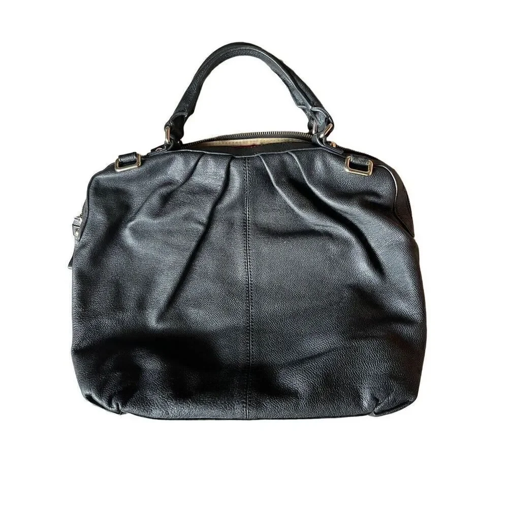 Kate Spade 5 Points Camille Bag- Black Leather With Handles Mutli Stripe Inside